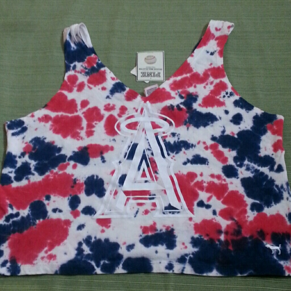 MLB PINK ANGELS BASEBALL TEAM TANK NEW WITH TAGS